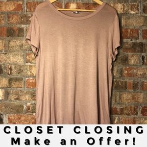 Charlotte Russe dusty rose short sleeve top